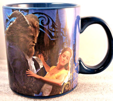 Disney BEAUTY AND THE BEAST Live Action Movie Emma Watson Gold Glitter Large Mug