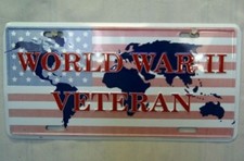 Usa American World War 2 Ii Veteran Vet 6x12 Aluminum License Plate Sign