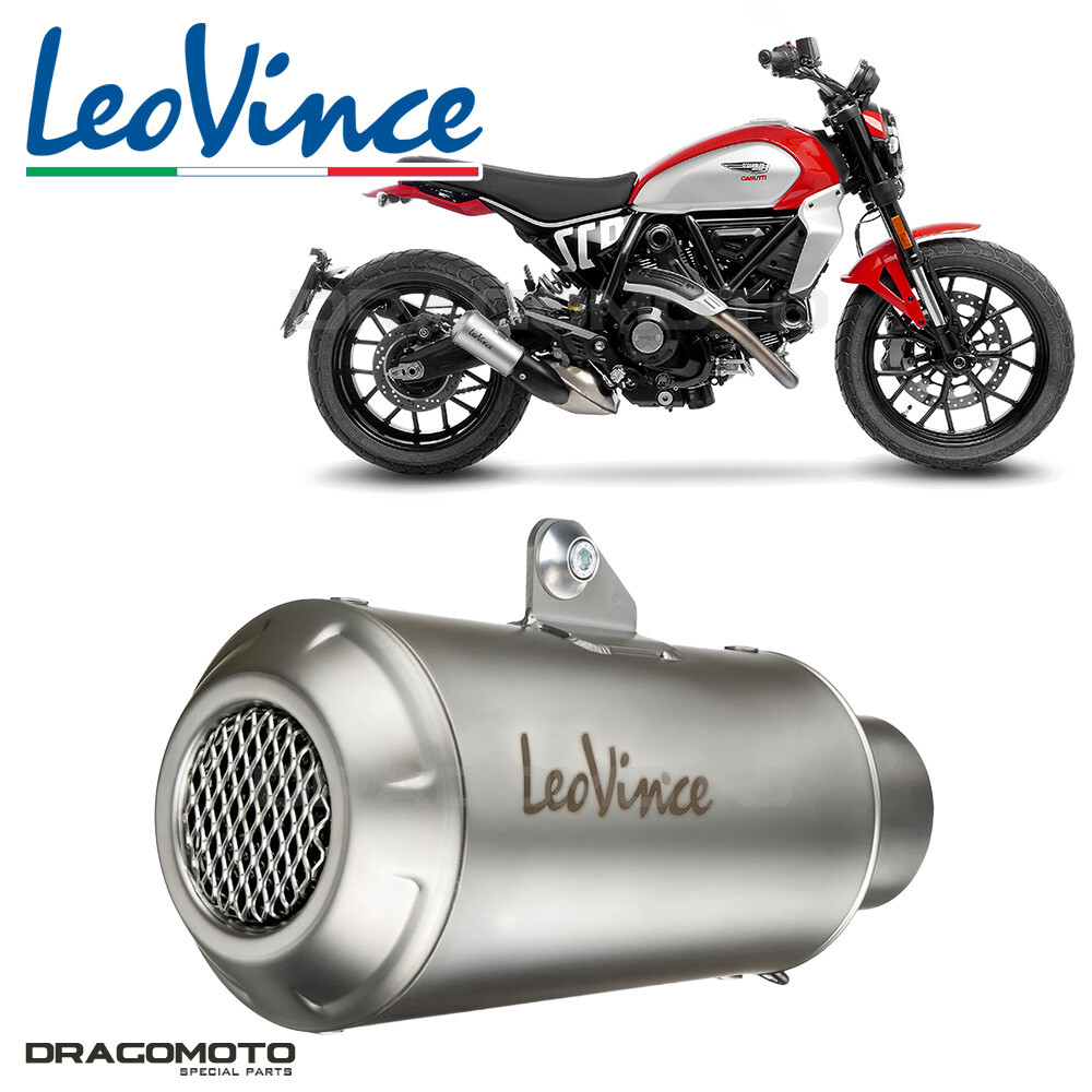 Échappement Leovince LV pour Ducati Scrambler 803 fini le bruit étouffé d'origine