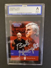 Bob Knight Autograph Card ISA Authentic Tribute Indiana Hoosiers In Person