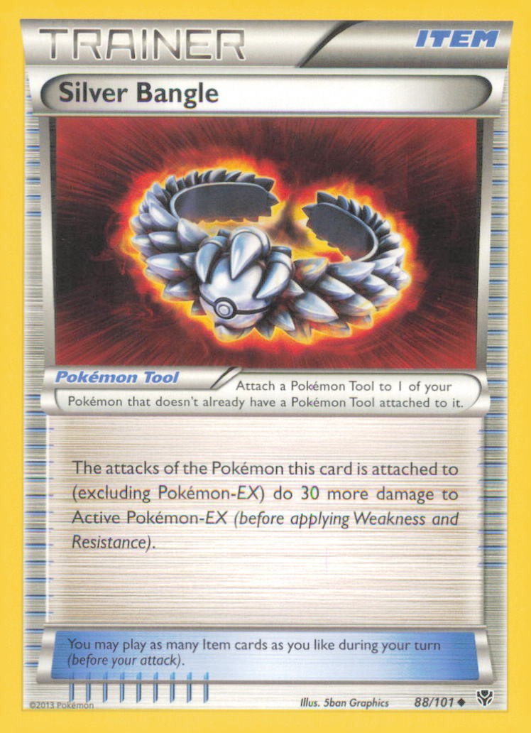 SILVER BANGLE 88/101 UNCOMMON PLASMA BLAST POKEMON NEAR MINT