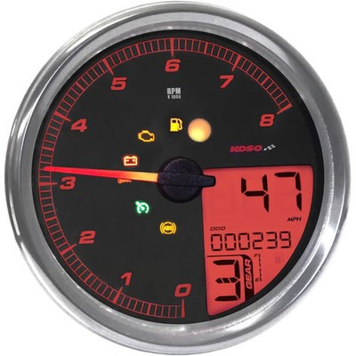 Koso North America HD-05 Multi-Function Tachometer/Speedometer BA072100 28-61005