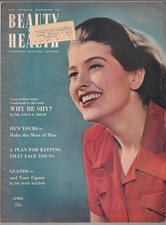 Beauty and Health Magazine April 1942 Glands Alcoholic Retro Fashion and Health
