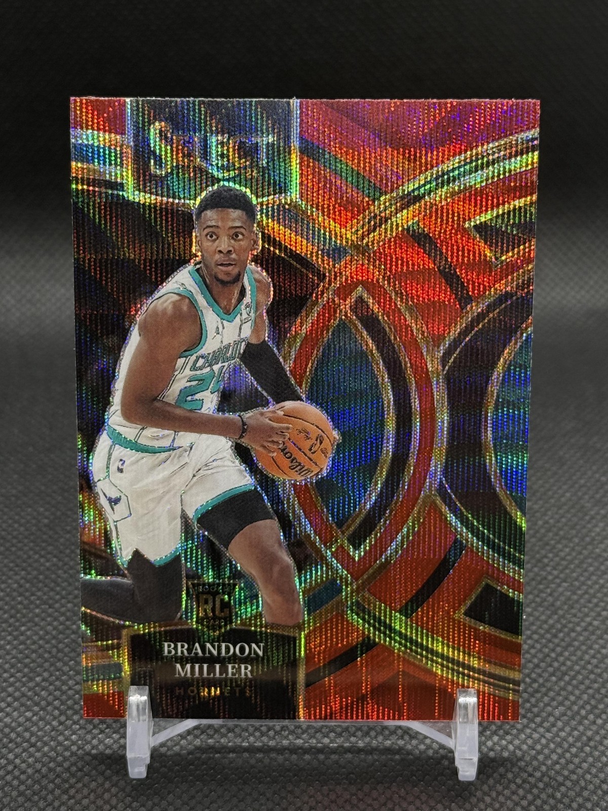 2023-24 Panini Select #130 Brandon Miller Rookie Red Wave Prizms RC