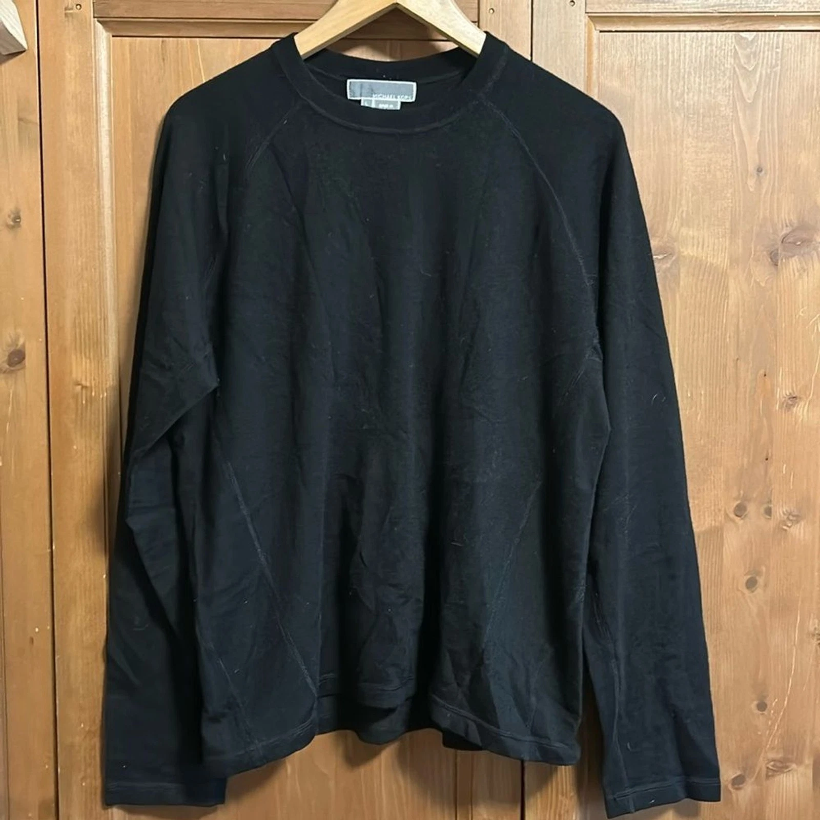 Michael Kors Black Wool Blend Crewneck Sweater - Large