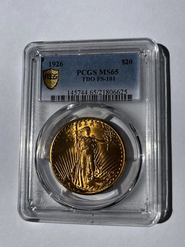1926 st gaudens 20 gold ms65 FS-101