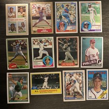1970’s Topps Baseball Hall Of Fame Lot Aaron, Seaver, Carlton, Henderson, Yaz.