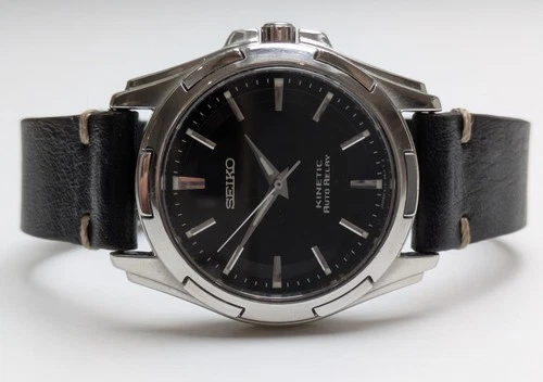 Working Vintage Seiko Kinetic Auto Relay 5J21-0A10 A0 Automatic Watch No. 984254