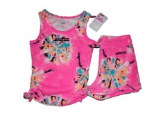 NWT GIRLS JUSTICE SIDE CINCH TANK AND SHORTS SZ M 10