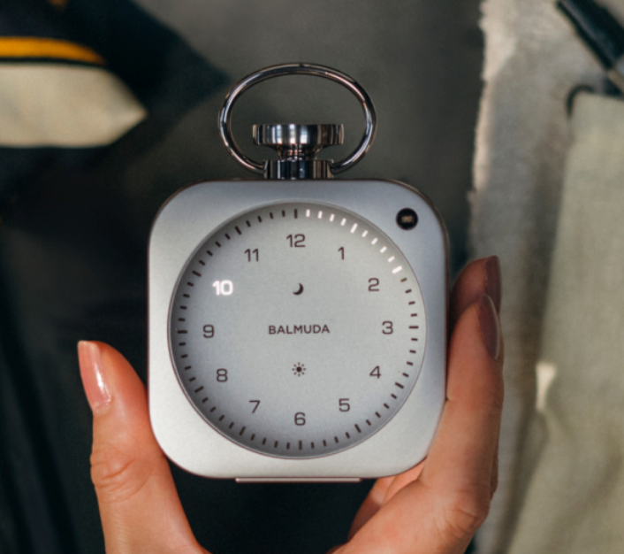 BALMUDA The Clock DSC01-SV Silver Desk Alarm Clock Bluetooth Wi-Fi