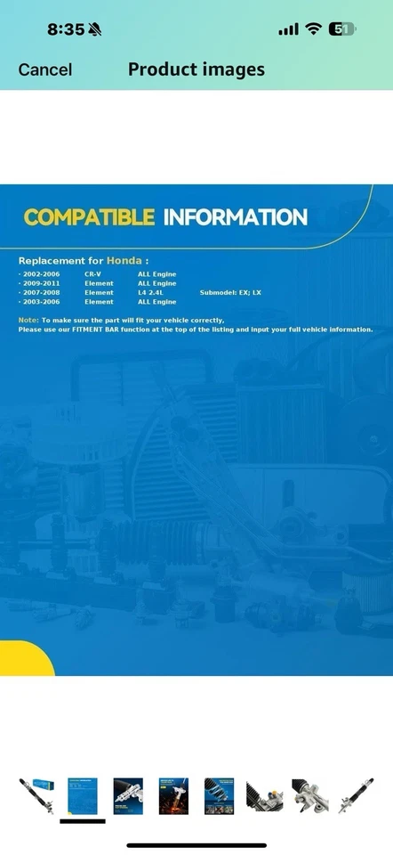 Barra y piñón de dirección asistida PHILTOP compatible con Honda CR-V 2002 Foto 2 de 4