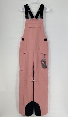 Rossignol Relaxed Bibs Pant Womens Small $275 MSRP Ski Snow Cooper Pink Overalls