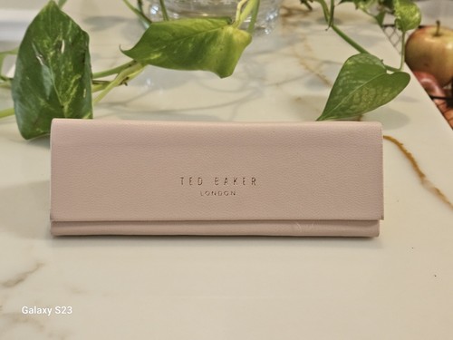 Ted Baker London Pink Blush Triangle Style Sunglasses or Eye Glass Case New