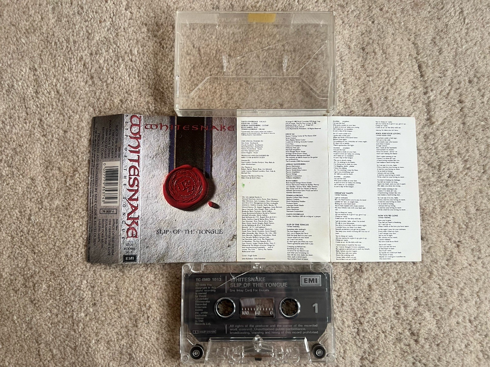 Whitesnake Slip Of The Tongue Cassette Tape Coverdale Free Post UK
