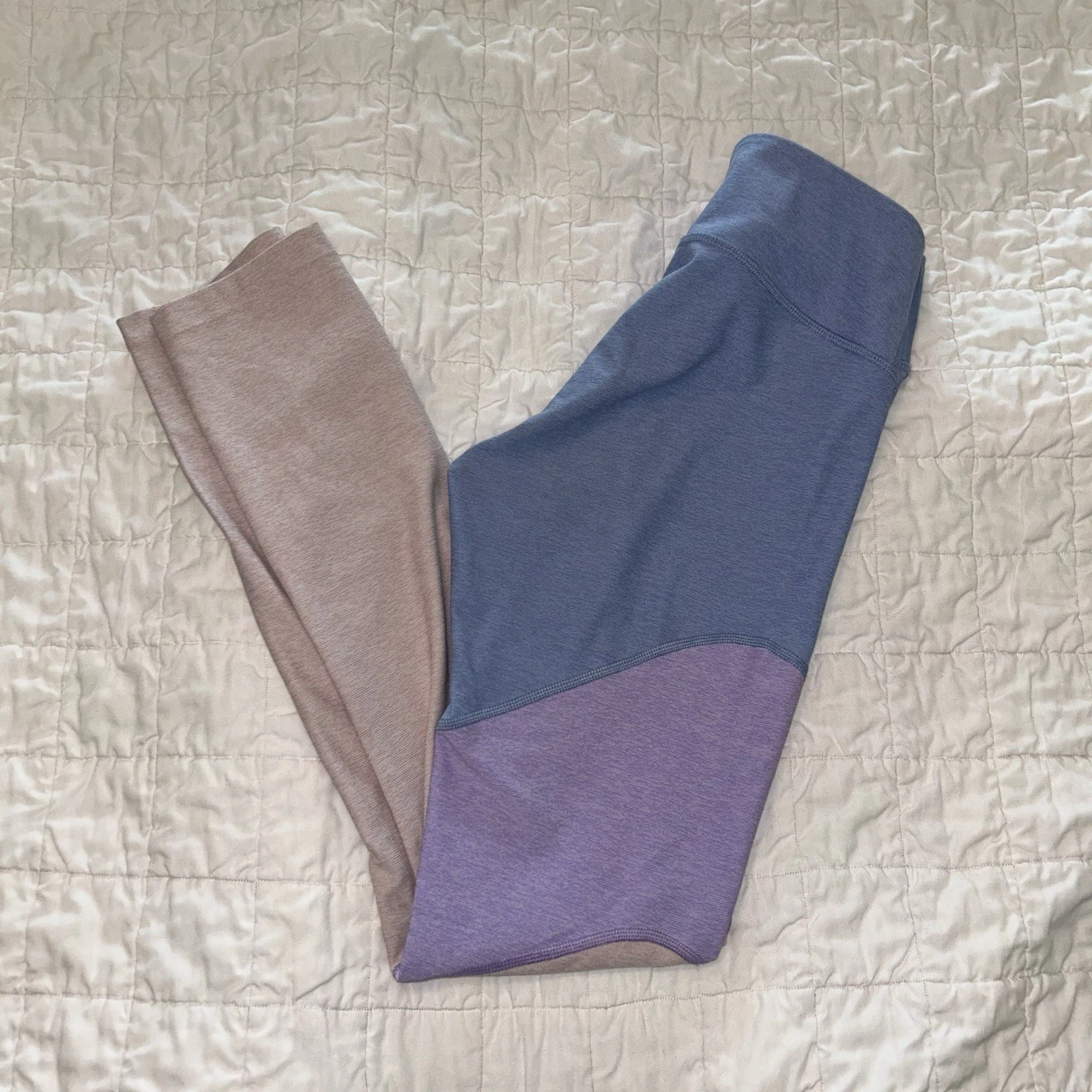 Outdoor Voices Color Block Leggings Size XS Blue Purple Pink Xsmall 26” Inseam