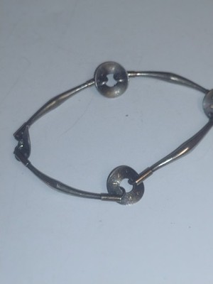 Rare Signed Ed Levin 22K Gold & 14K Gold Plated Sterling Silver Bar Bracelet