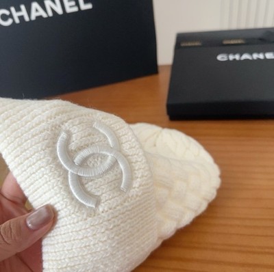 White Chanel Beanie