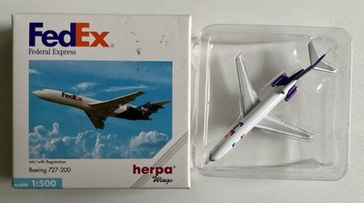 HERPA WINGS 1/500 FedEx BOEING 727-200 - RARE | eBay