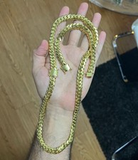 10mm Cuban Gold Bonded Set Chain And Bracelet