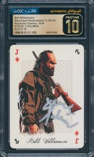 Steve J. Palmer Signed Card Red Dead Redemption 2 Bill Prist. 10 CGC x JSA SLAB