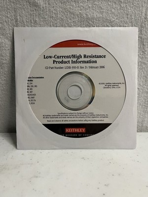Keithley LCHR-950-01 Rev D CD Low Current High Resistance 6517A 6485 Manual Lab