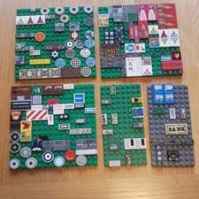 LEGO printed/stickered tiles and board bundle- please read description 