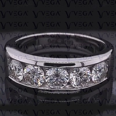 3.50Crt Round Lab Created HPHT Diamond Men's Wedding Band 950 Pt Solid Platinum
