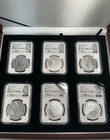 2021 Morgan and Peace Silver Dollar 6pc Set NGC MS70 Mercanti Signed FDOI w/Box!