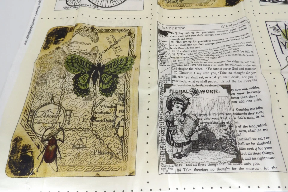 J. Wecker Fresch para Riley Blake "Diario de Arte" - Parche de Prensa de Flores Panel de 24" Foto 4 de 4