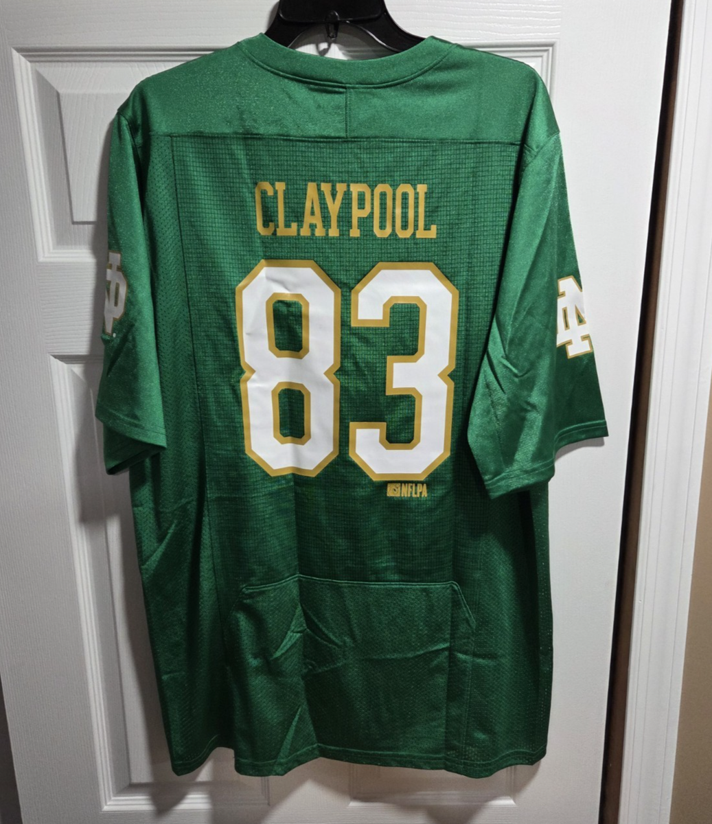 NEW Under Armour #83 Claypool Notre Dame Jersey FOOTBALL MENS SZ L