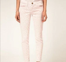NWT Current Elliott The Original Stiletto Dusty Peach Pattern Pants Size 26 $228