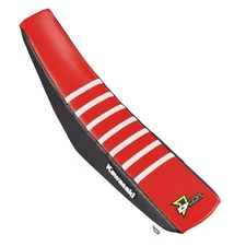 Dcor 30-20-467 Factory Reinforced Seat Cover - Black/Red/White with Ribs