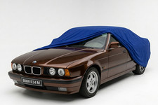 Ganzgarage Indoor Stretch Cover Carcover f�r BMW 5er E34 Limousine blau