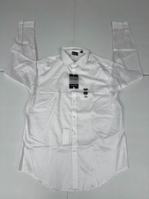 Van Heusen Ultra Wrinkle Free Slim Fit Stretch Dress Shirt Mens White Formal