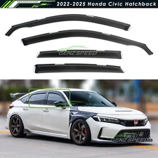 For 2022-2025 Honda Civic Hatchback In-Channel Rain Guards Window Visors Shade