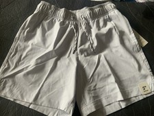 No Boundaries Lt Silver Platinum Core Swim Short Mens Small NWT