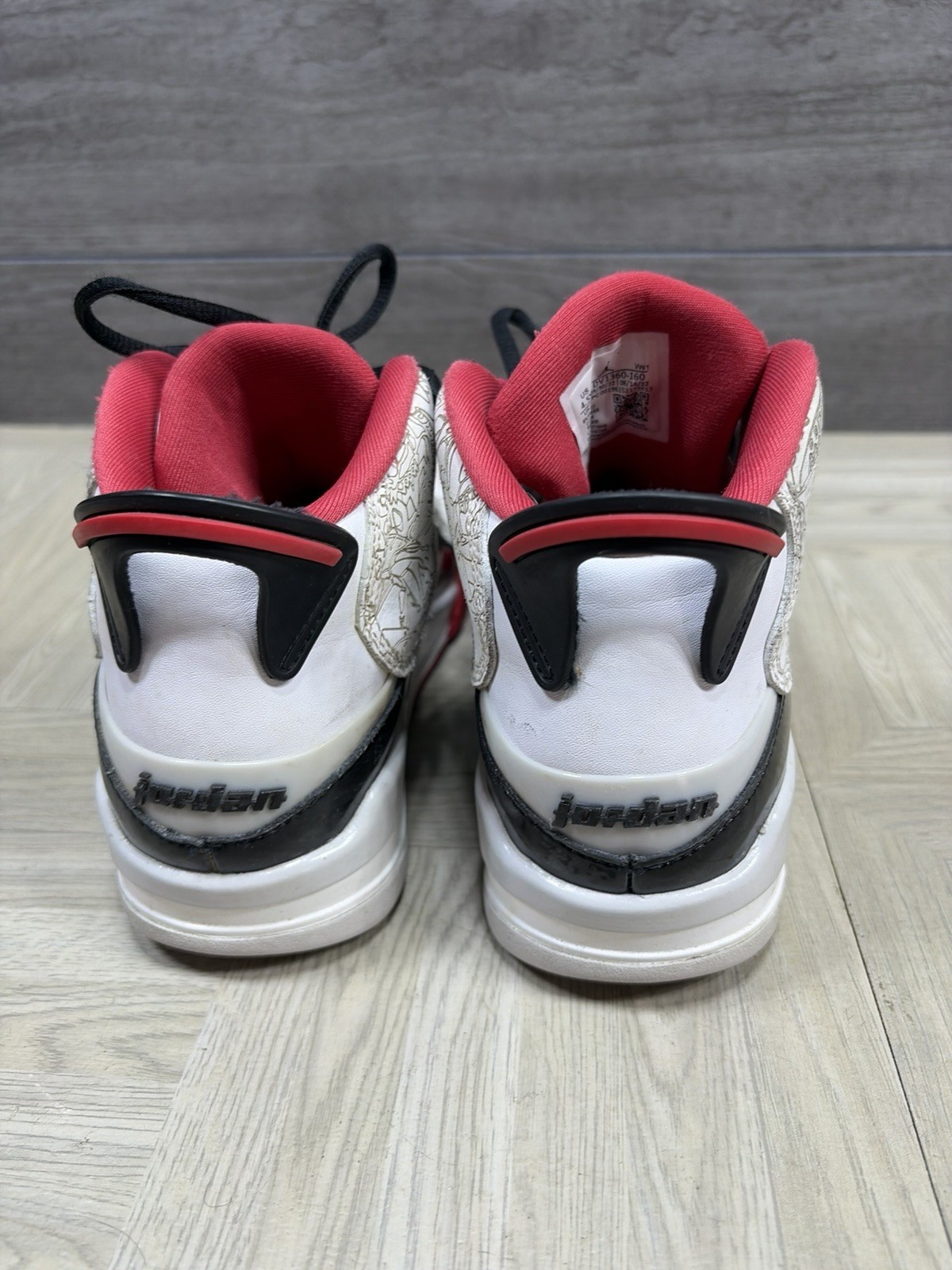 YOUTH Nike Air Jordan Dub Zero Black Red Kids Sneaker Shoes Size 4.5Y DV1360-160 thumbnail 12