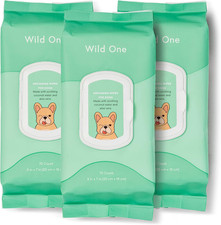 , Eucalyptus Natural Dog Grooming Wipes, Cruelty-Free, Resealable Lid, 70 Wipes