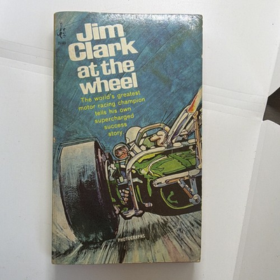#ad Jim Clark Jim Clark at the Wheel Paperback Biography Pocket Books Photos $33.75