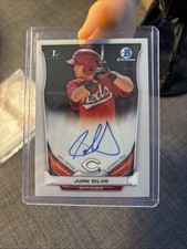 2014 Bowman Chrome Juan Silva Prospect Autograph 1st Bowman Rookie #BCAP-JS Reds