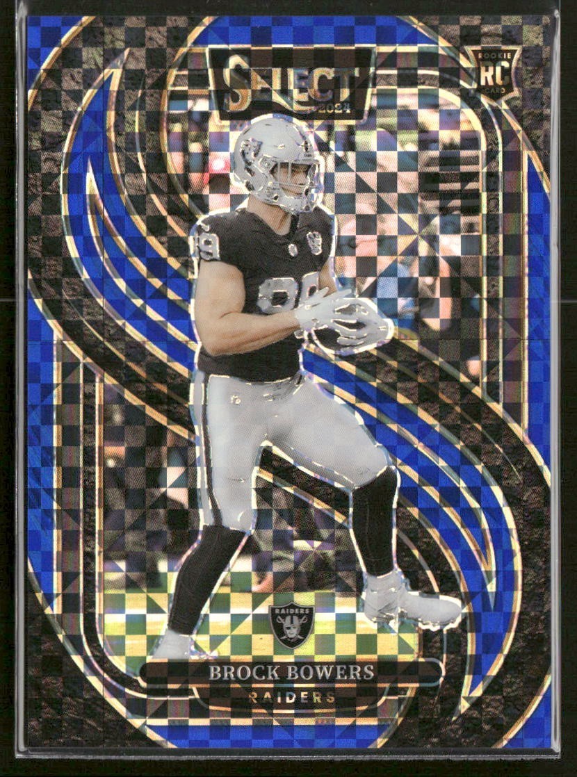 2024 Panini Select Football Brock Bowers Premier Level RC Blue Prizm /175