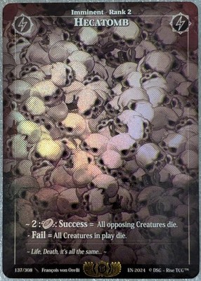 Hecatomb Foil - Beta Set - 137/308 - Offizielle englische TCG Rise Card