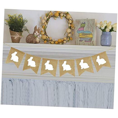 Easter Burlap Bunny Garland | Burlap Rabbit Garland Banner | Easter