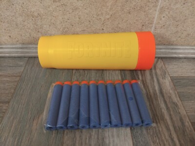 Original Nerf Barrel Extension Silencer Mündungsbruch Fortnite 18 cm, X10 Darts 