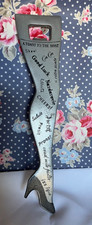 Toast To The Host Vintage Ladies Leg & Stiletto Metal Bottle Opener. Breweriana