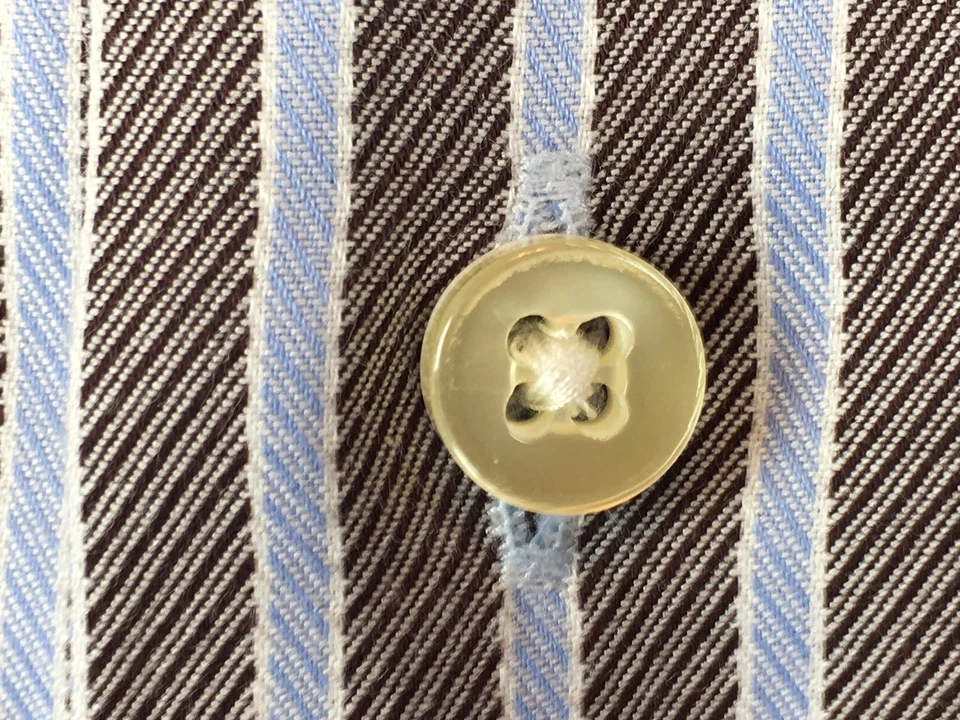 Men's Egara 16 - 161/2 Large Non Iron Modern Fit Metal & Light Blue L/S Shirt - Image 3 of 4