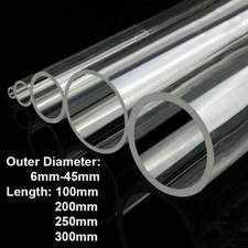 6mm 10 15 20 25 35mm klar Acryl Runden Rohr Kunststoff 100/200/250/300mm Lange