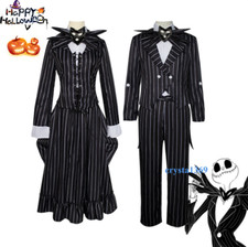 The Nightmare Before Christmas Sally Jack Skellington Costume Suit Unisex Adult