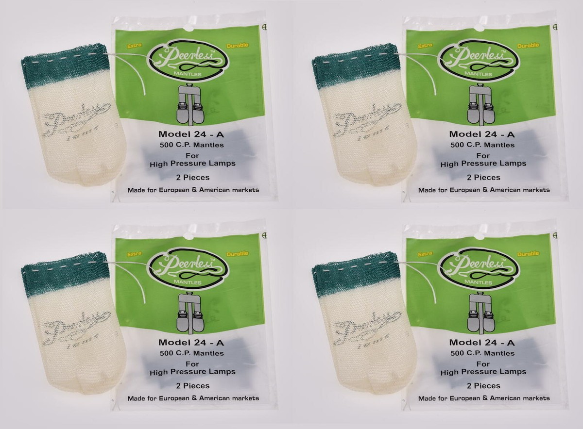 Peerless 24-A Mantles 4 Packs of 2 mantles 500 C.P. / 999 or 99