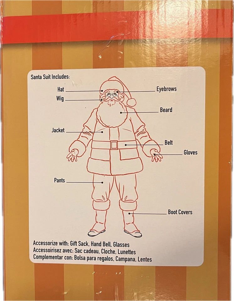 Royal Santa Claus Suit Yourself Fancy Dress Up Christmas Halloween Adult Costume - Image 4 of 4